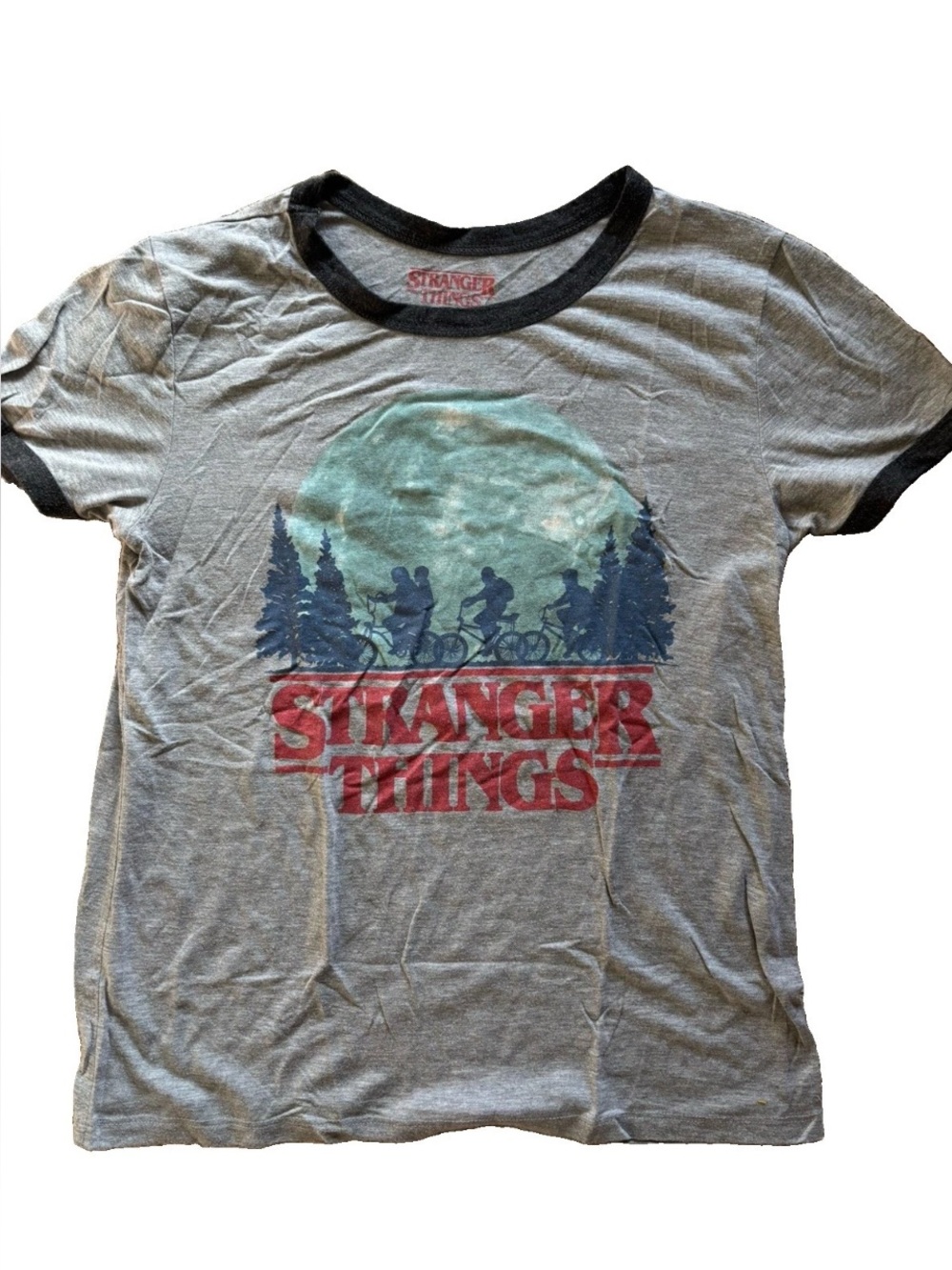 Women’s XL Netflix Gray Stranger Things T shirt